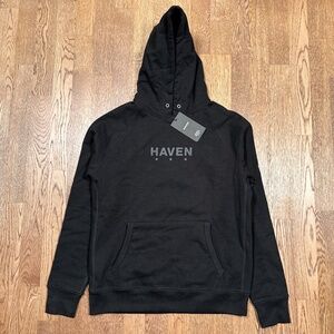 NWT Haven Shop Apparel Logo Heavyweight Terry Fleece Pullover Hoodie Mens 02 M